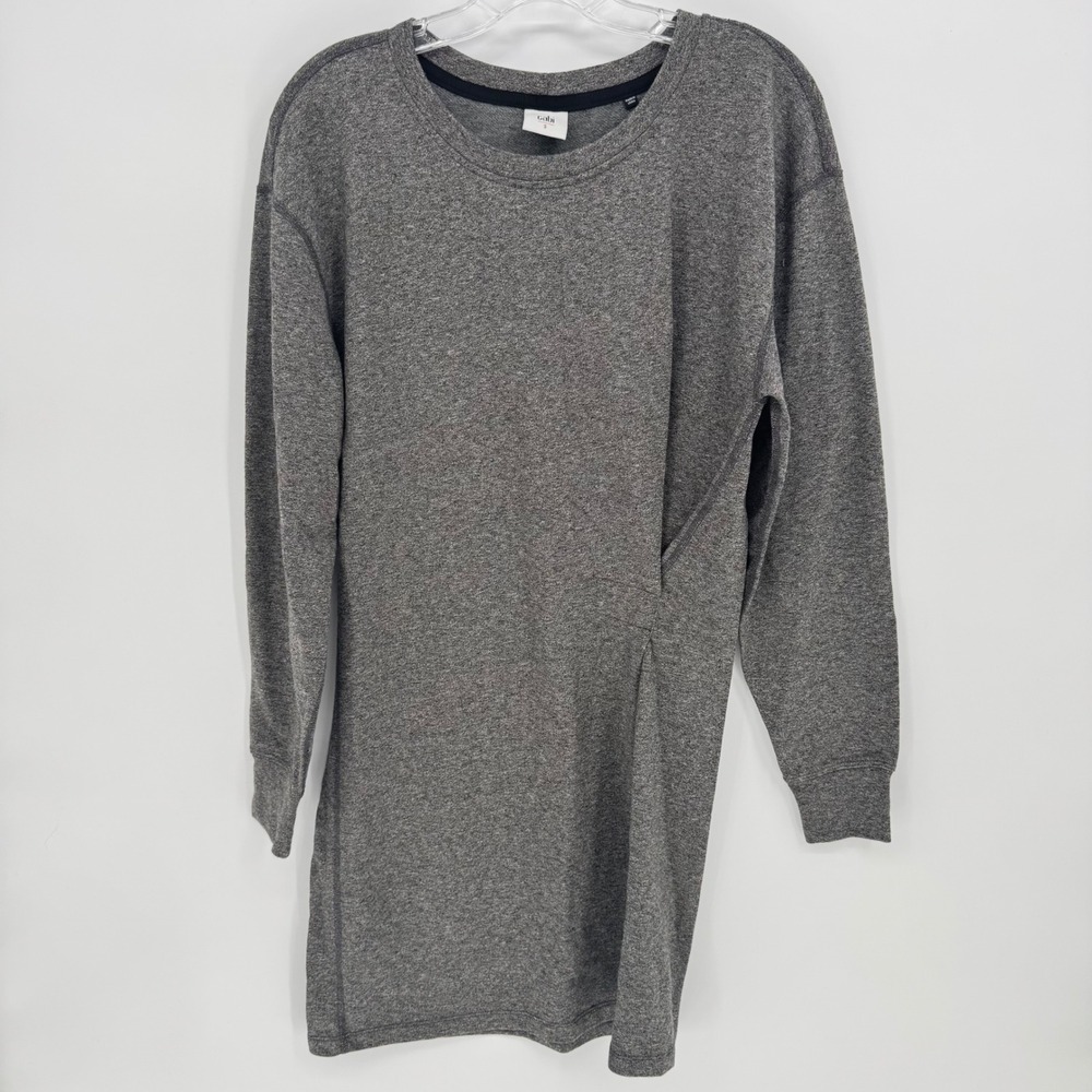 Cabi Charcoal Gray Long Sleeve Crew‎ Neck Career Sweatshirt Dress Size S - Picture 2 of 7